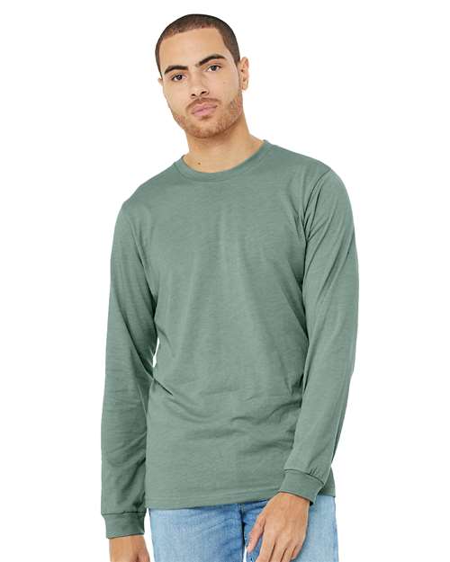 BELLA + CANVAS - Heather CVC Long Sleeve Tee - 3501CVC