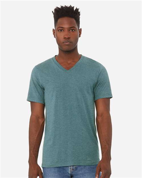 BELLA + CANVAS - Heather CVC V-Neck Tee - 3005CVC