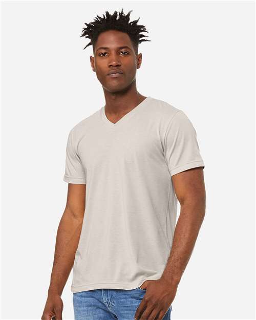 BELLA + CANVAS 3005CVC Unisex Heather CVC V-Neck Tee
