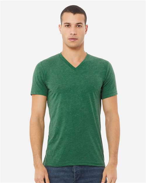 BELLA + CANVAS - Heather CVC V-Neck Tee - 3005CVC