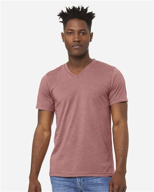 BELLA + CANVAS - Heather CVC V-Neck Tee - 3005CVC
