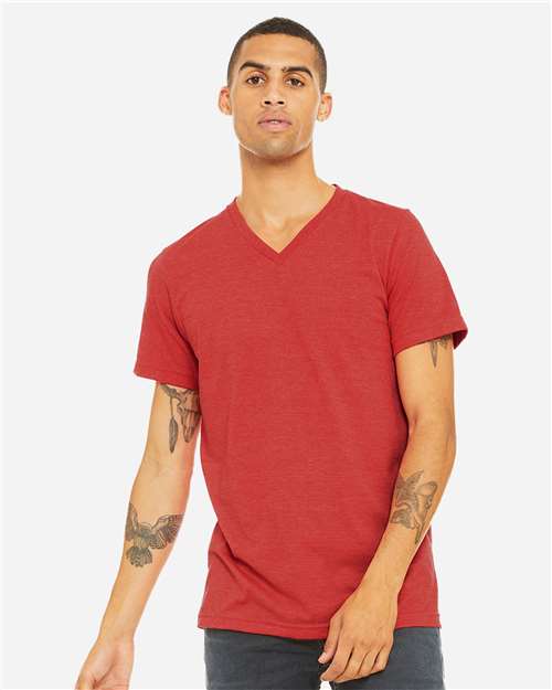 BELLA + CANVAS - Heather CVC V-Neck Tee - 3005CVC