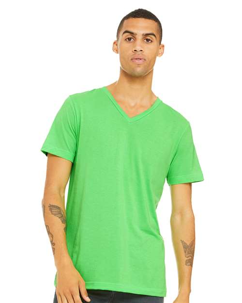 BELLA + CANVAS - Heather CVC V-Neck Tee - 3005CVC