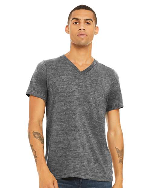 BELLA + CANVAS - Textured Jersey V-Neck Tee - 3655