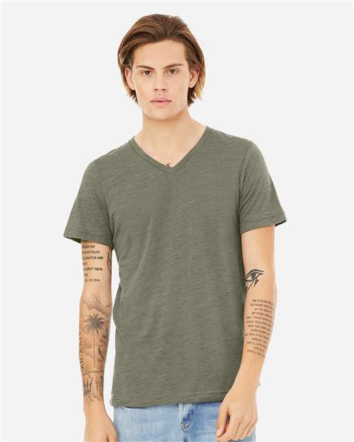 BELLA + CANVAS - Textured Jersey V-Neck Tee - 3655
