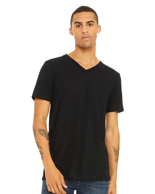 BELLA + CANVAS - Textured Jersey V-Neck Tee - 3655