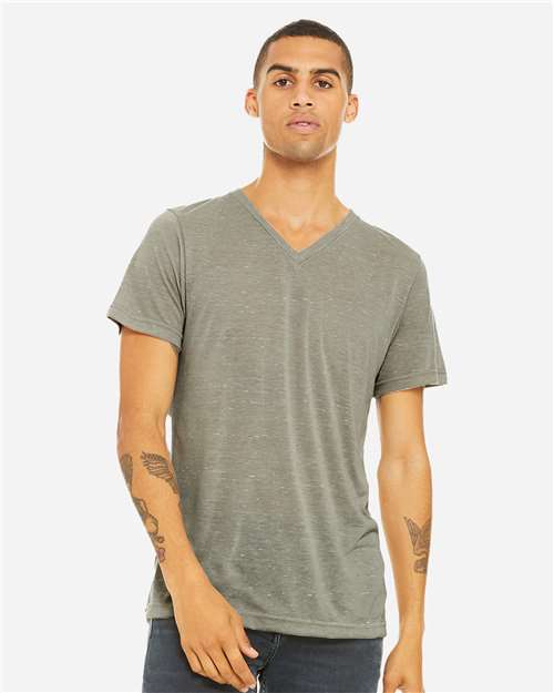 BELLA + CANVAS 3655 Unisex Textured Jersey V-Neck Tee