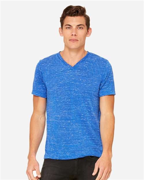 BELLA + CANVAS 3655 Unisex Textured Jersey V-Neck Tee
