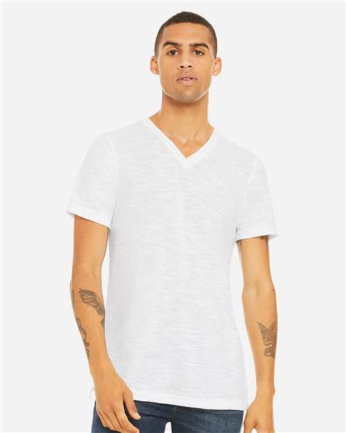 BELLA + CANVAS - Textured Jersey V-Neck Tee - 3655