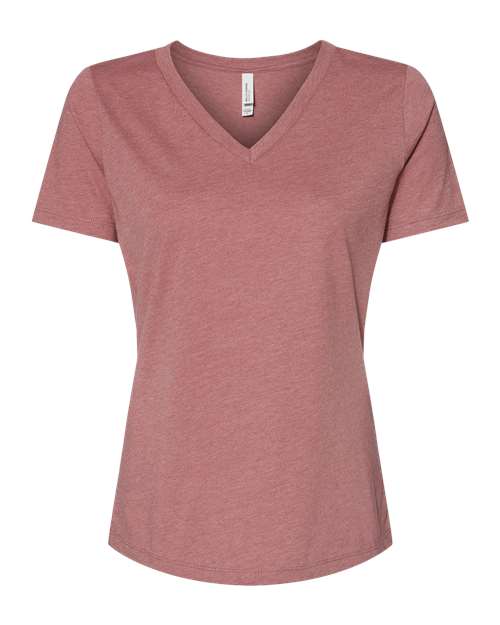 BELLA + CANVAS - Women's Relaxed Heather CVC V-Neck Tee - 6405CVC