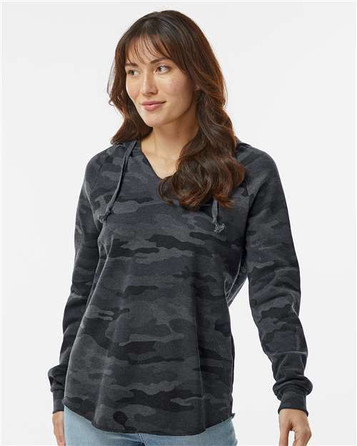 Independent Trading Co. PRM2500 Women’s Lightweight California Wave Wash Hooded Sweatshirt