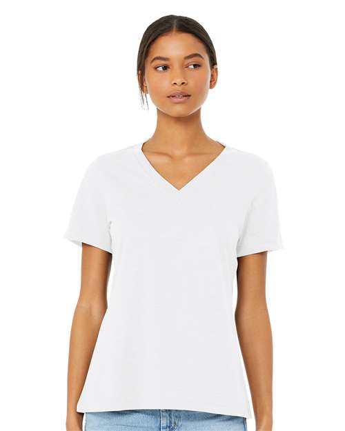 BELLA + CANVAS - Women's Relaxed Heather CVC V-Neck Tee - 6405CVC