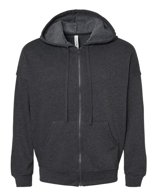 BELLA + CANVAS 3759 Unisex Sponge Fleece DTM Full-Zip Hoodie Sweatshirt