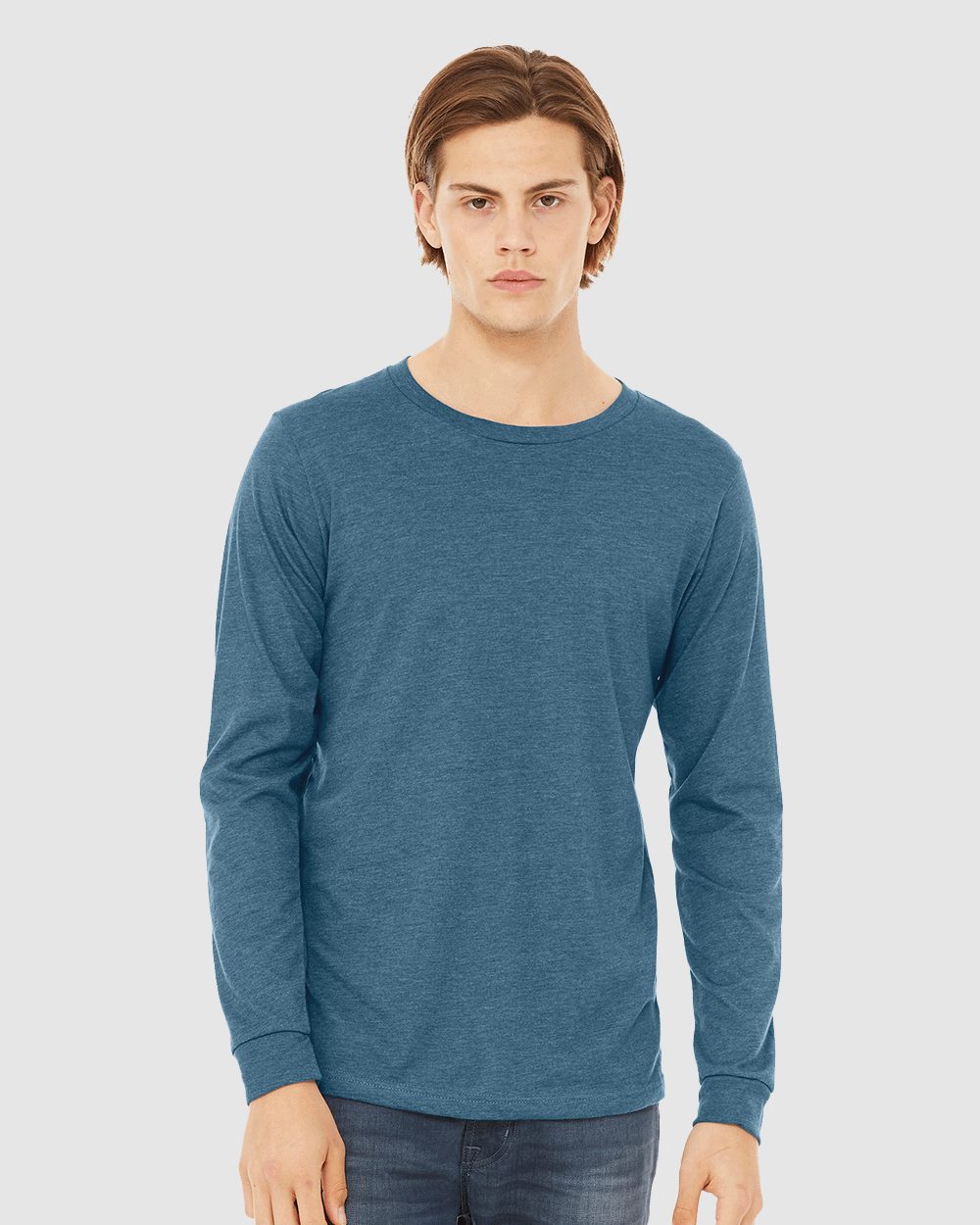 BELLA + CANVAS 3501CVC Heather CVC Long Sleeve Tee