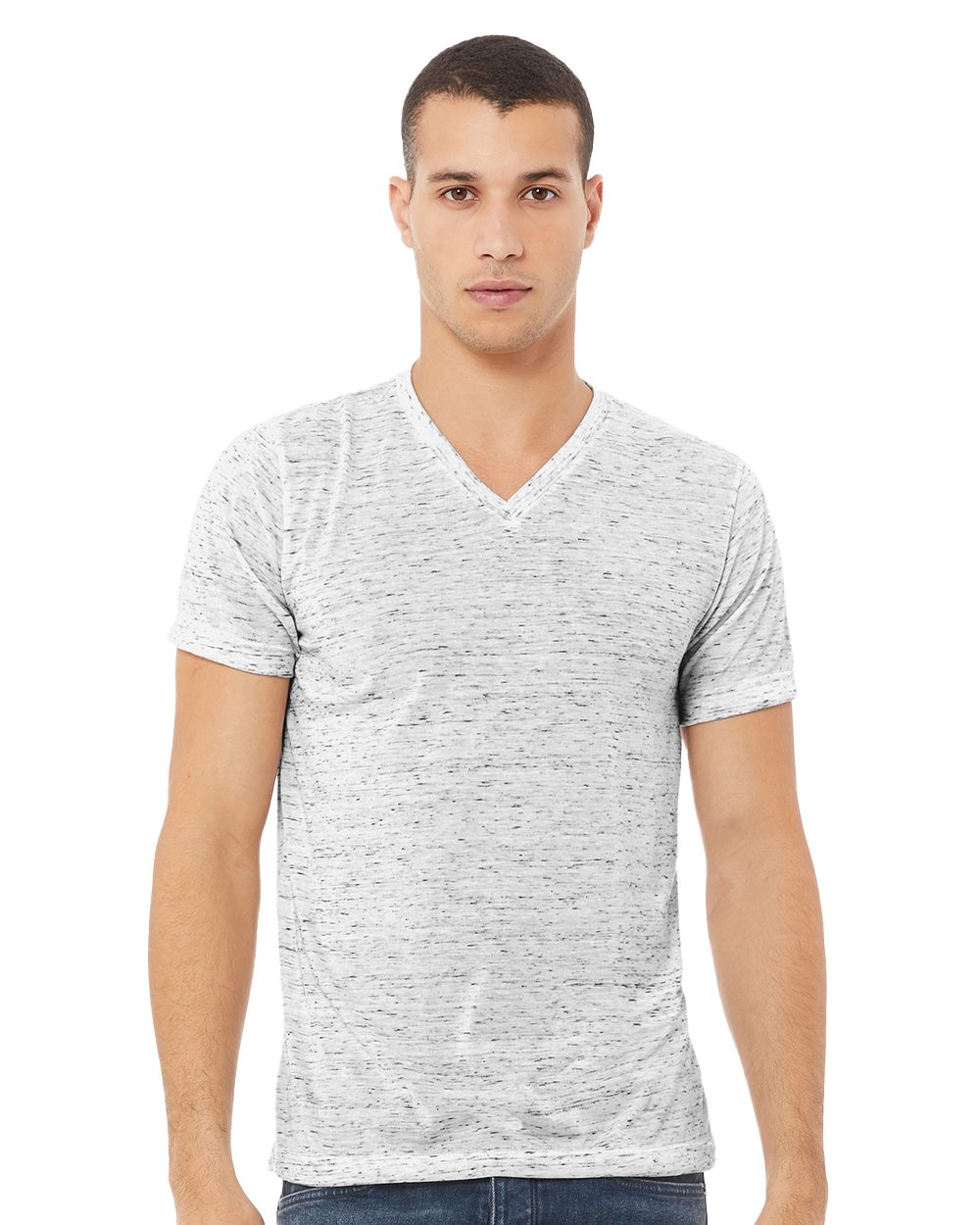 BELLA + CANVAS 3655 Unisex Textured Jersey V-Neck Tee