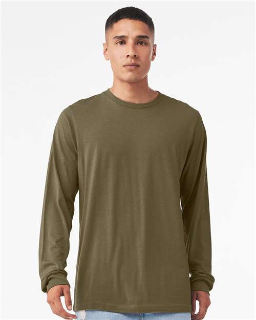 BELLA + CANVAS - Heather CVC Long Sleeve Tee - 3501CVC