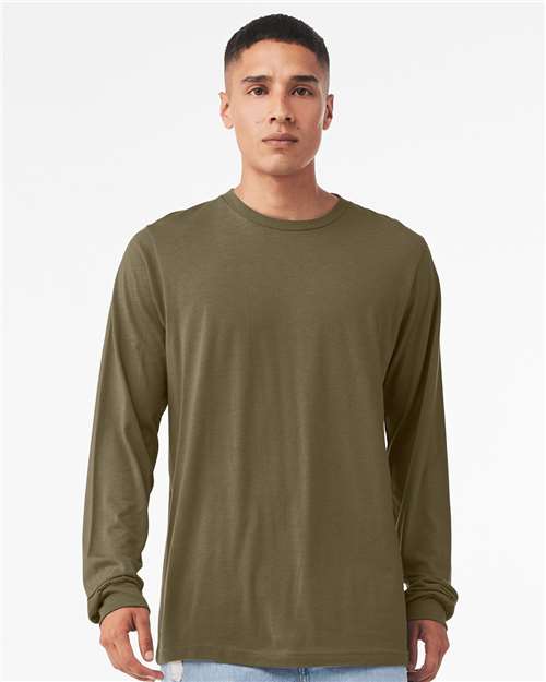 BELLA + CANVAS 3501CVC Heather CVC Long Sleeve Tee