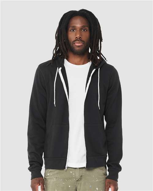 BELLA + CANVAS 3739 Unisex Sponge Fleece Full-Zip Hoodie Sweatshirt