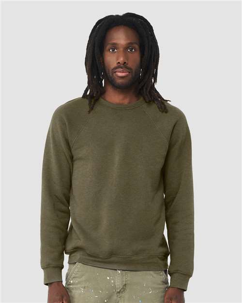 BELLA + CANVAS 3901 Unisex Sponge Fleece Raglan Crewneck Sweatshirt