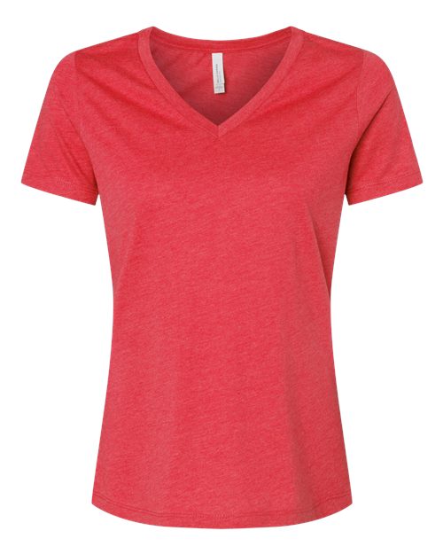 BELLA + CANVAS - Women's Relaxed Heather CVC V-Neck Tee - 6405CVC