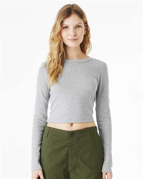 BELLA + CANVAS - Women's Micro Rib Long Sleeve Baby Tee - 1501