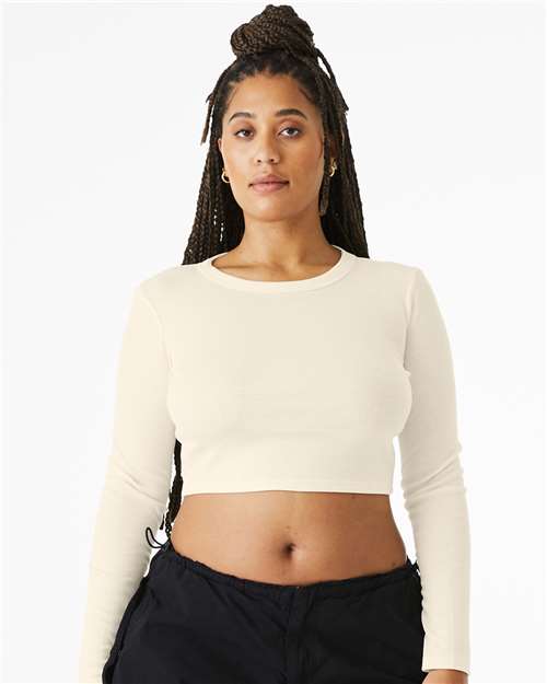 BELLA + CANVAS - Women's Micro Rib Long Sleeve Baby Tee - 1501