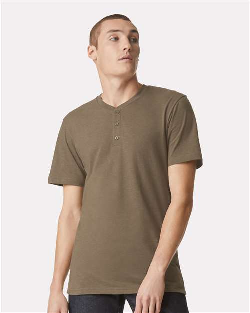 American Apparel - Unisex CVC Henley Tee - 2004CVC