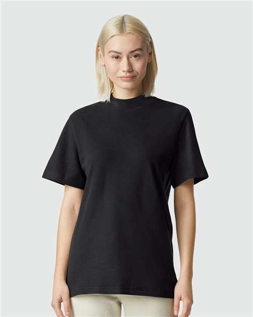 American Apparel - Unisex Pique Mock Neck Tee - 1PQ