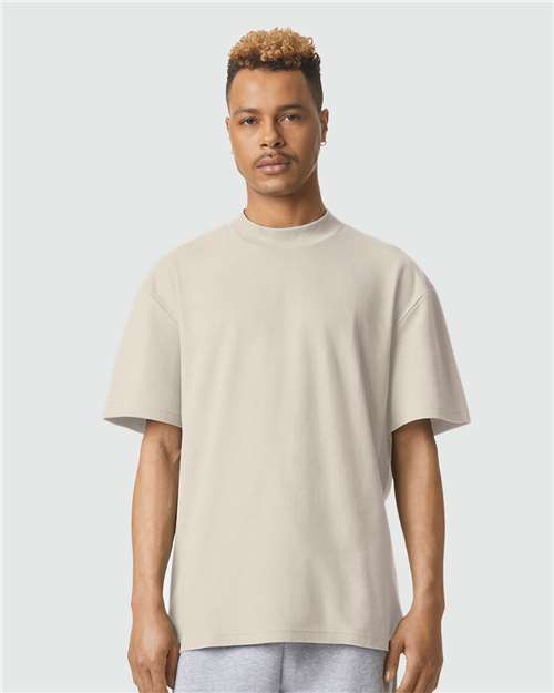 American Apparel - Unisex Pique Mock Neck Tee - 1PQ