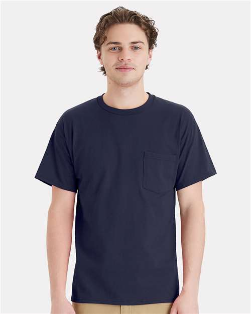 Hanes 5290P Unisex Essential-T Pocket T-Shirt
