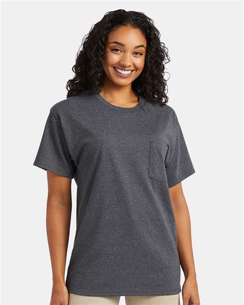 Hanes 5290P Unisex Essential-T Pocket T-Shirt