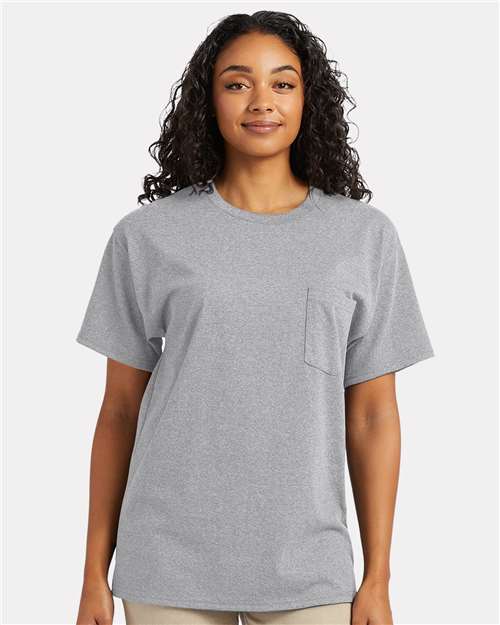 Hanes 5290P Unisex Essential-T Pocket T-Shirt