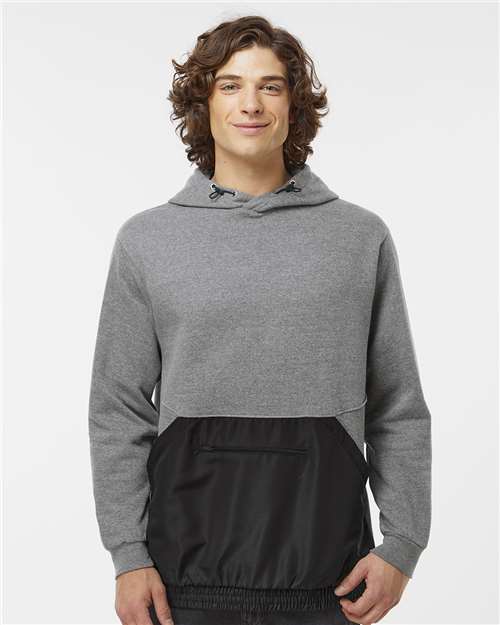 MV Sport 23112 Unisex Mixed Media Hooded Sweatshirt