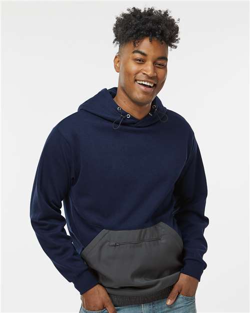 MV Sport 23112 Unisex Mixed Media Hooded Sweatshirt