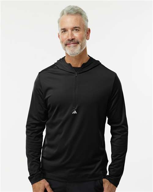 Adidas - Lightweight Performance Quarter-Zip Hooded Pullover - A596