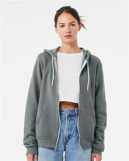 BELLA + CANVAS 3739 Unisex Sponge Fleece Full-Zip Hoodie Sweatshirt