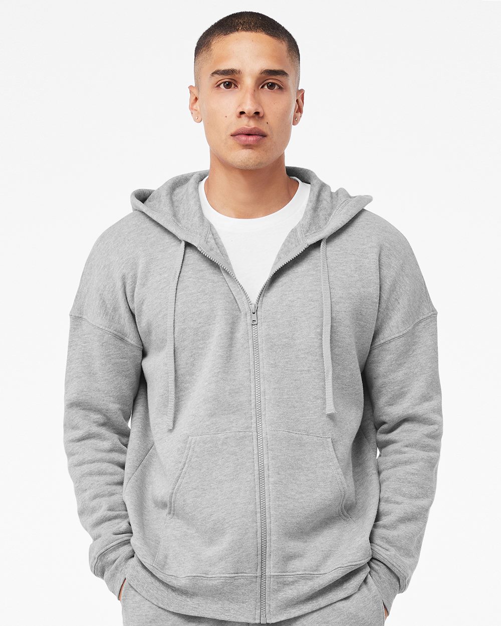 BELLA + CANVAS 3759 Unisex Sponge Fleece DTM Full-Zip Hoodie Sweatshirt