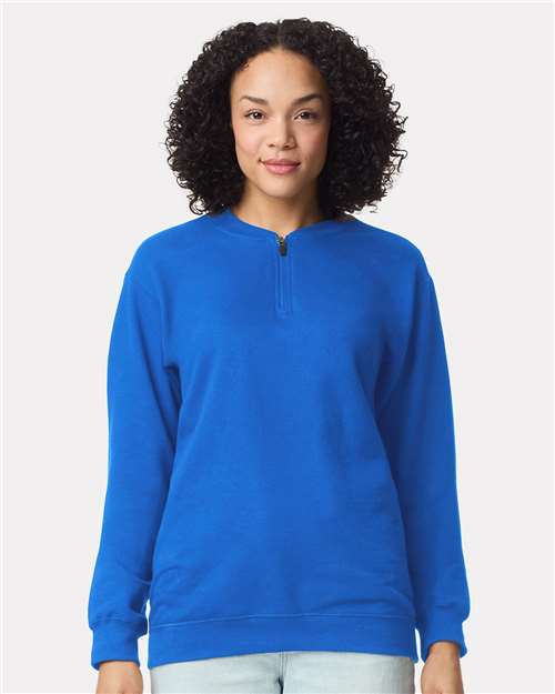 Gildan SF008 Unisex Softstyle® Midweight Quarter-Zip Sweatshirt