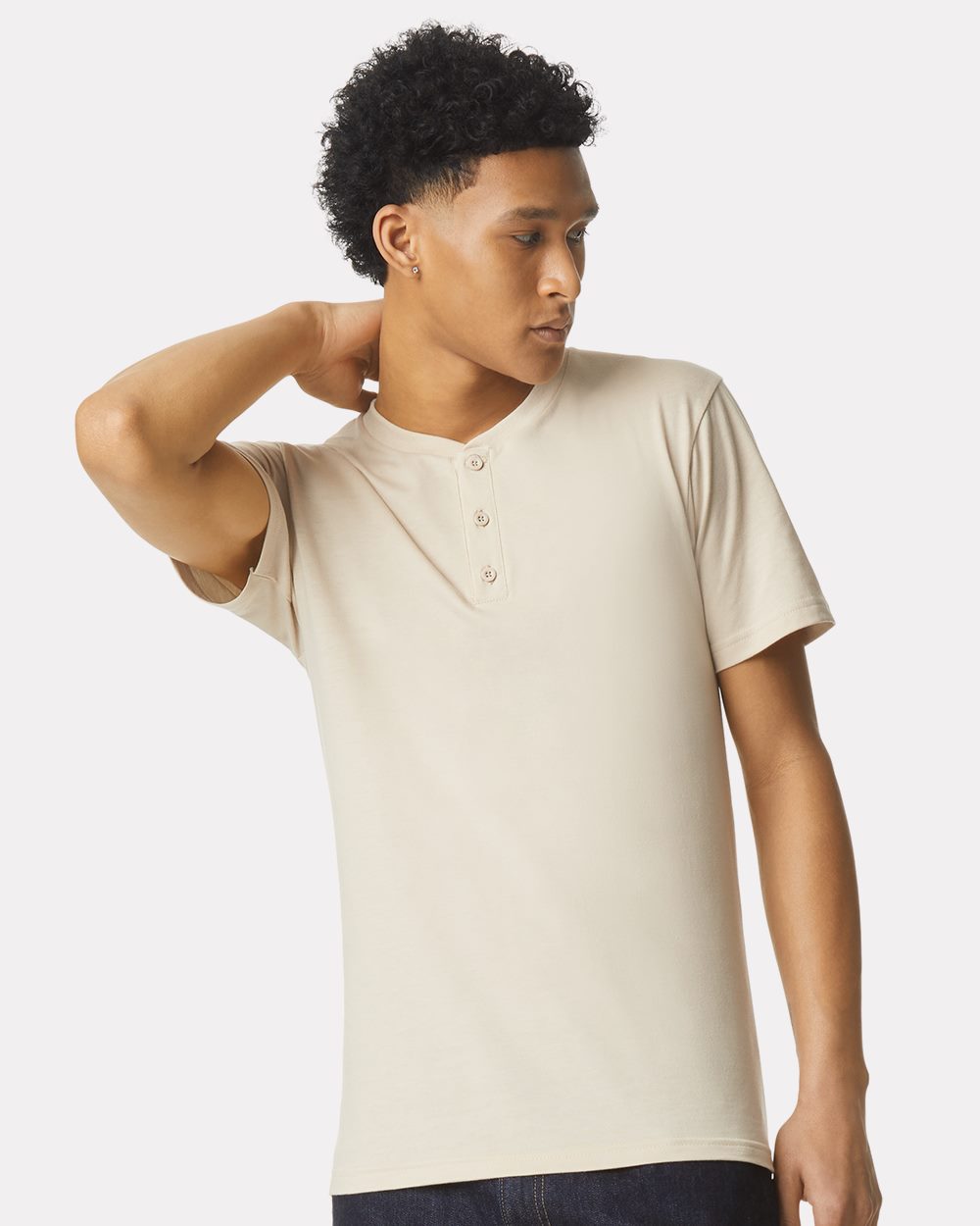 American Apparel 2004CVC Unisex CVC Henley Tee