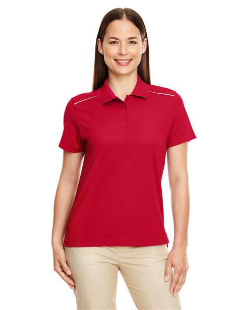 CORE365 78181R Women's Radiant Performance Piqué Polo with Reflective Piping