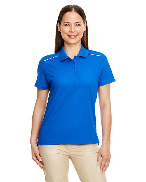 CORE365 78181R Women's Radiant Performance Piqué Polo with Reflective Piping