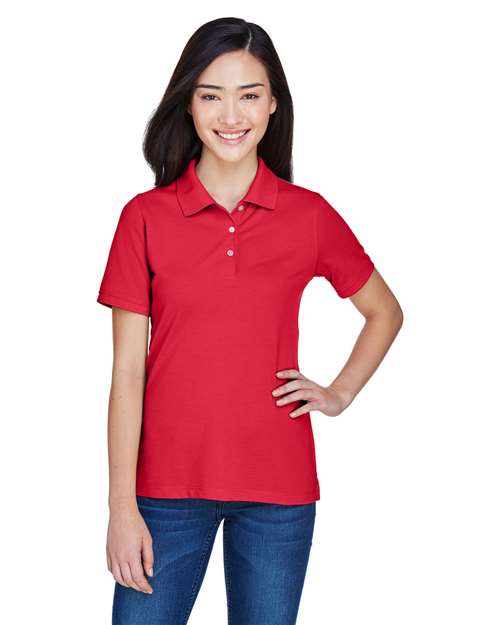 Harriton M265W Women's Easy Blend Polo