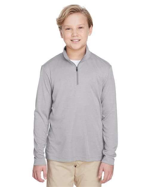 Team 365 TT31HY Youth Zone Sonic Heather Performance Quarter-Zip Pullover