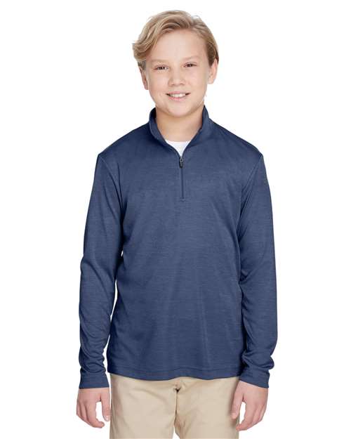 Team 365 TT31HY Youth Zone Sonic Heather Performance Quarter-Zip Pullover