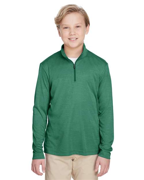 Team 365 TT31HY Youth Zone Sonic Heather Performance Quarter-Zip Pullover