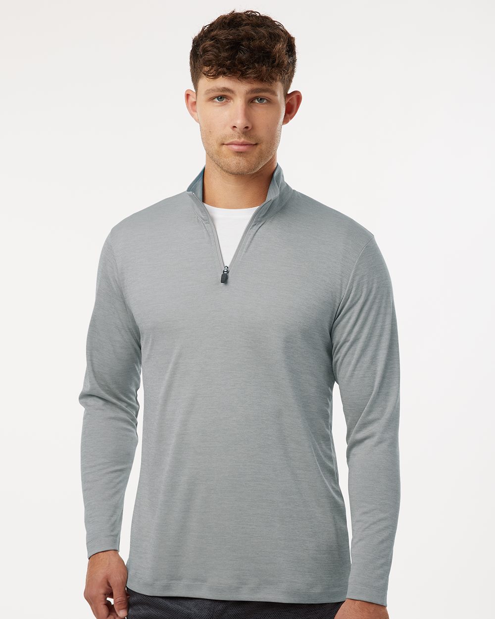AllPro 4HM700 Men's Pro-Lock Performance Mélange Quarter-Zip Pullover