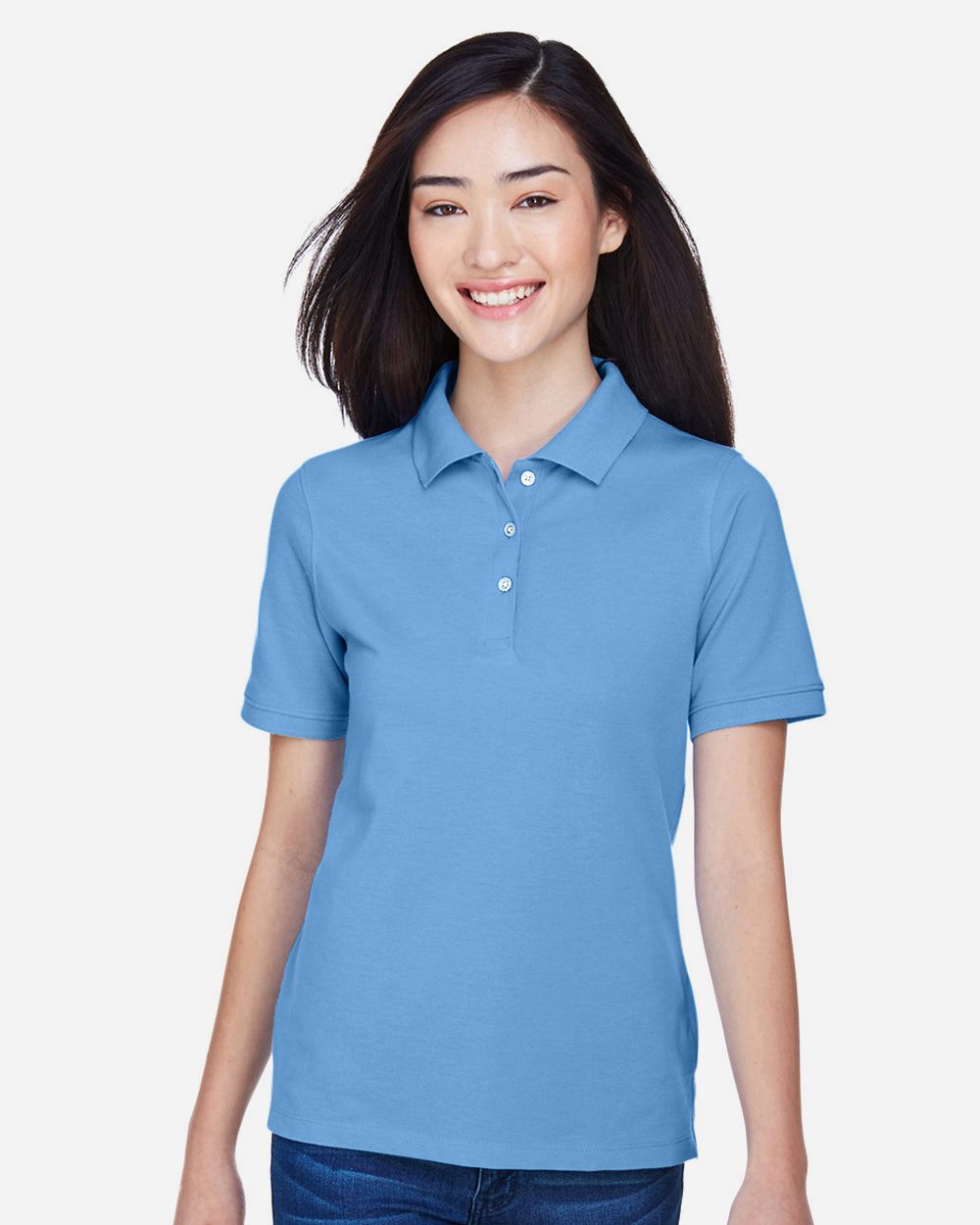 Harriton M265W Women's Easy Blend Polo