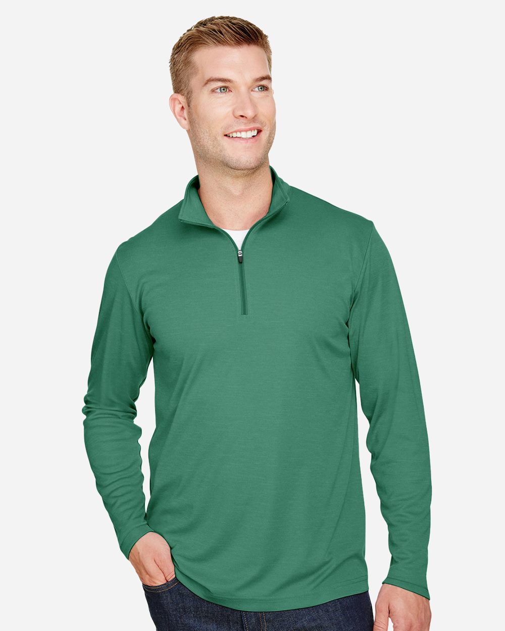 Team 365 TT31H Men's Zone Sonic Heather Performance Quarter-Zip Pullover