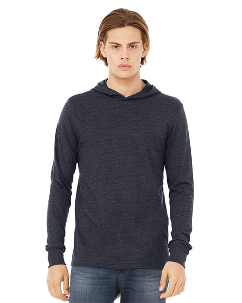 BELLA + CANVAS 3512 Unisex Jersey Hooded Long Sleeve Tee