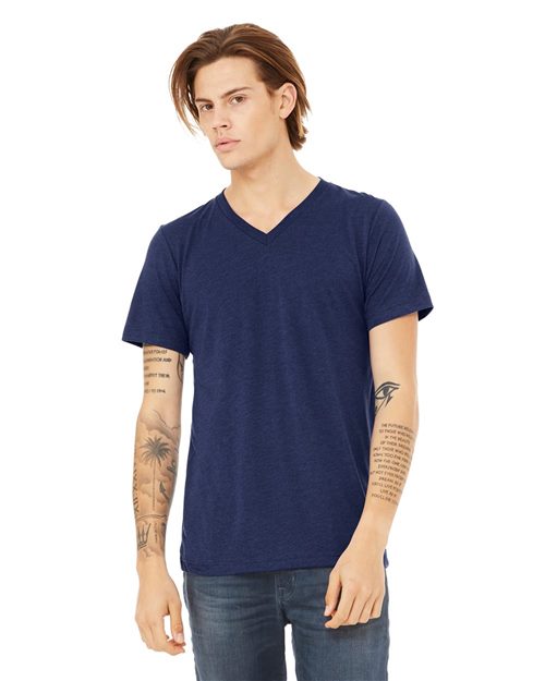 BELLA + CANVAS 3415 Unisex Triblend V-Neck Tee